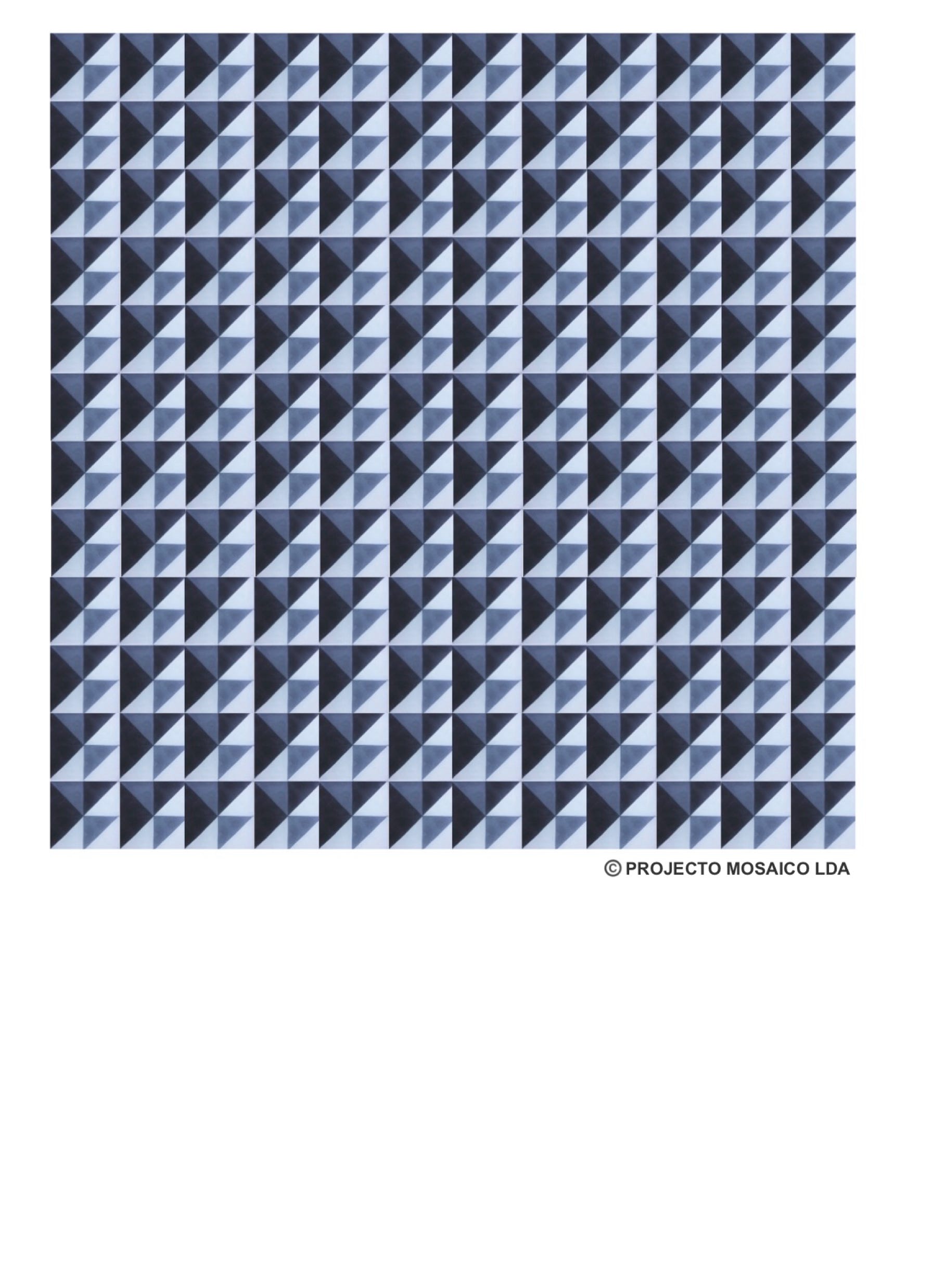 illustração de aplicação do mosaico hidráulico ref: Origami 3C