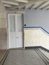 mosaico hidráulico ref Ouros e Faixa Lisboa no Liceu Camões em Lisboa